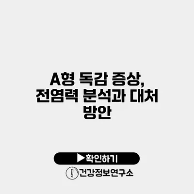 A형 독감 증상, 전염력 분석과 대처 방안