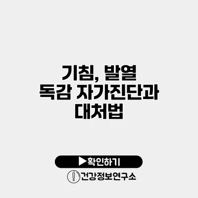 기침, 발열? 독감 자가진단과 대처법