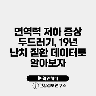 면역력 저하 증상 두드러기, 19년 난치 질환 데이터로 알아보자