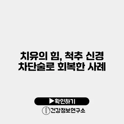 치유의 힘, 척추 신경 차단술로 회복한 사례