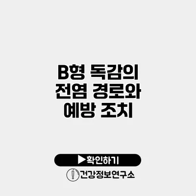 B형 독감의 전염 경로와 예방 조치
