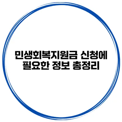 민생회복지원금 신청에 필요한 정보 총정리