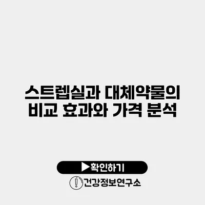 스트렙실과 대체약물의 비교 효과와 가격 분석