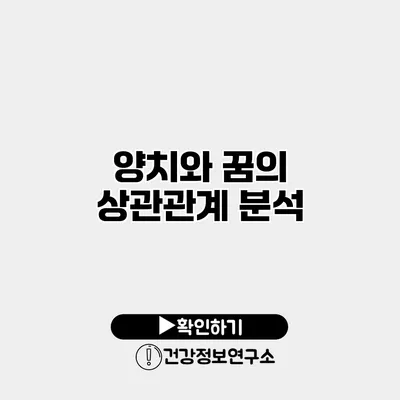 양치와 꿈의 상관관계 분석