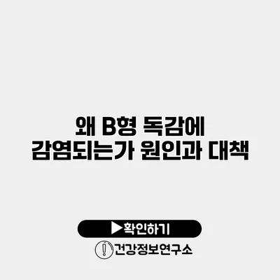 왜 B형 독감에 감염되는가? 원인과 대책