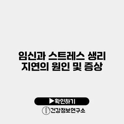임신과 스트레스 생리 지연의 원인 및 증상