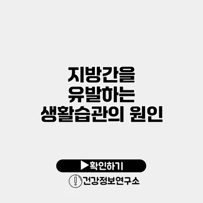 지방간을 유발하는 생활습관의 원인