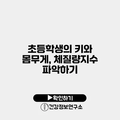 초등학생의 키와 몸무게, 체질량지수 파악하기