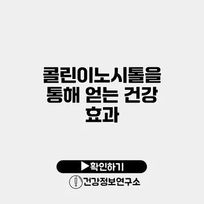 콜린이노시톨을 통해 얻는 건강 효과