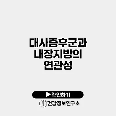 대사증후군과 내장지방의 연관성