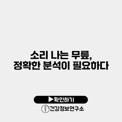 소리 나는 무릎, 정확한 분석이 필요하다