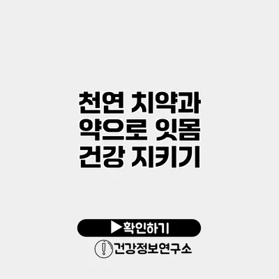 천연 치약과 약으로 잇몸 건강 지키기